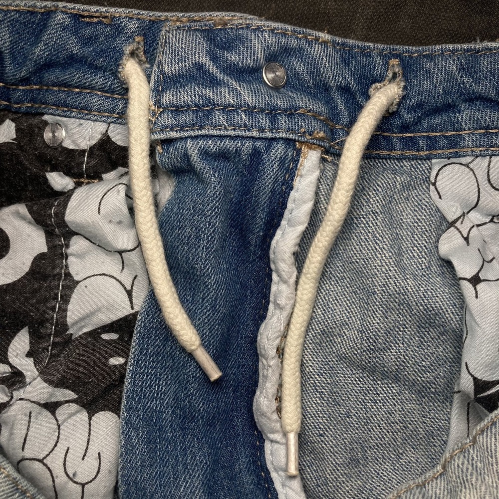 Empyre Jean Shorts Mens XS Size 28 Flip Phone Denim Blue Baggy Y2K Skater Jorts - Picture 4 of 9